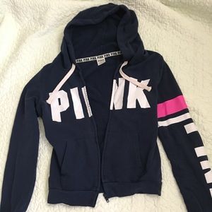 Pink by Victoria’s Secret zip up hoodie size M